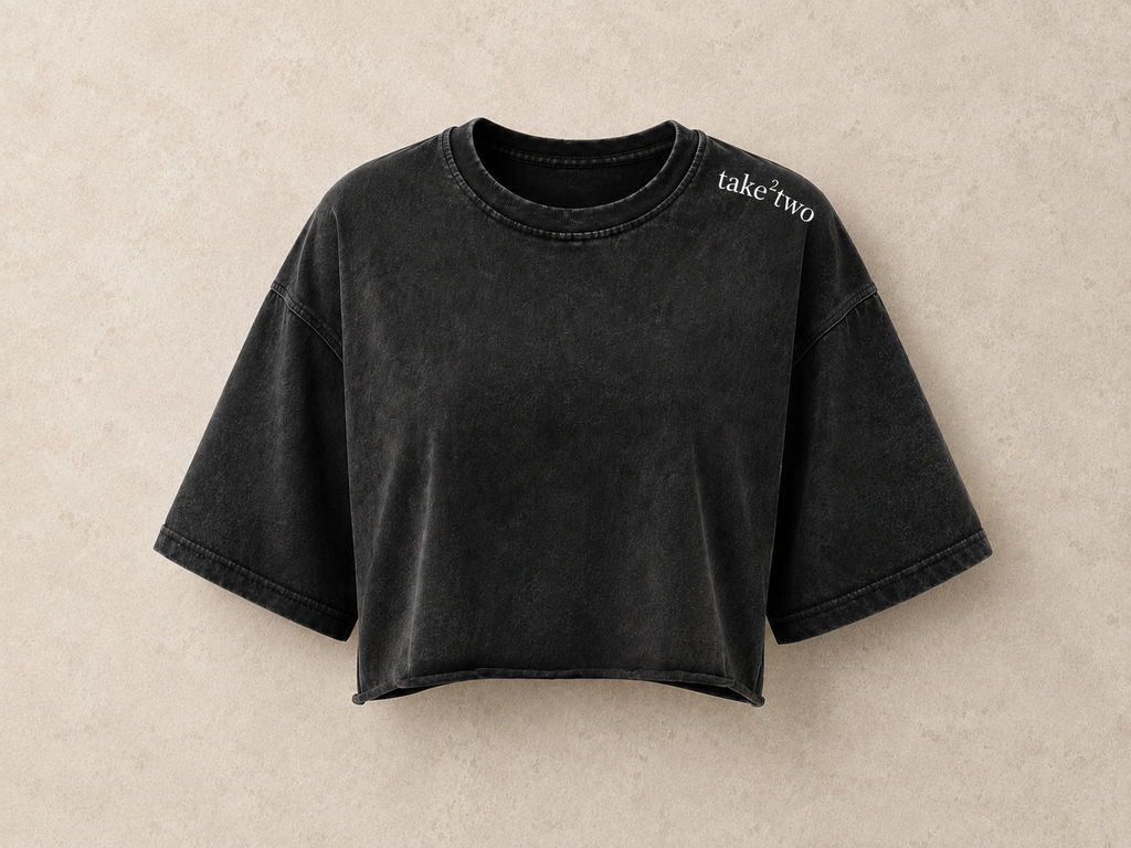 Raw Hem Crop Tee