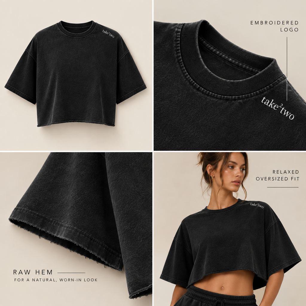 Raw Hem Crop Tee